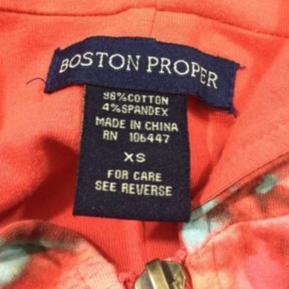 Boston Proper Hoodie XS Pink Watercolor Floral - Picture 8 of 8